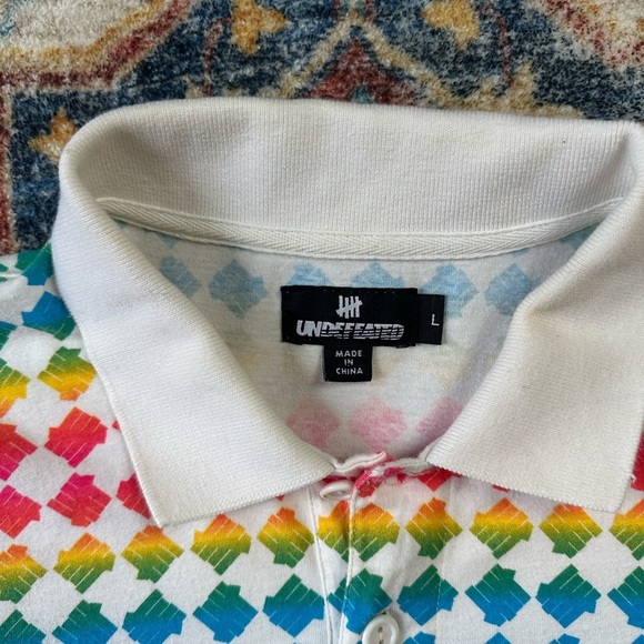 Undefeated All Over Print Polo Shirt Large - Picture 3 of 4